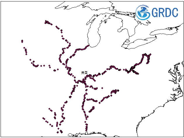 系泊设施位置（美国陆军工程兵团IENC）